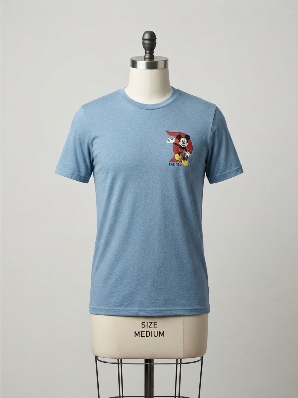 Disney Light Blue Mickey Graphic Short Sleeve Tee